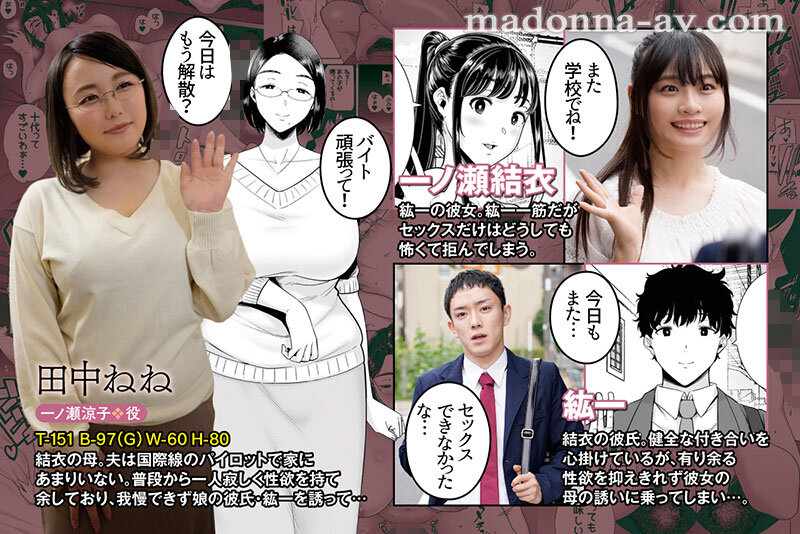 URE-102 Secretly taking away my daughter’s boyfriend! Madonna faithfully visualizes the bewitching indecent behavior of her mother’s voluptuous body by the doujin “DOLLPLAY”! Tanaka Nene